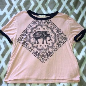 PINK TRÈS BIEN ELEPHANT CROP TOP